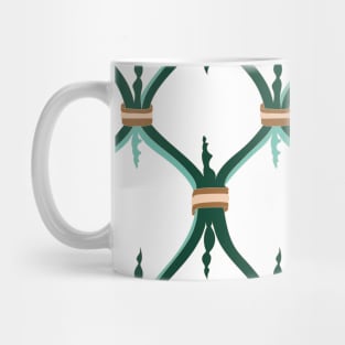 Geometric mint bronze diamond design Mug